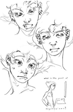 Sketch, 3 Headshots